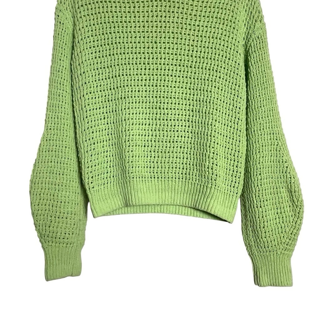 A.L.C. Laney Open Knit Crochet Balloon Sleeve Pullover Sweater — XS - Picture 4 of 11